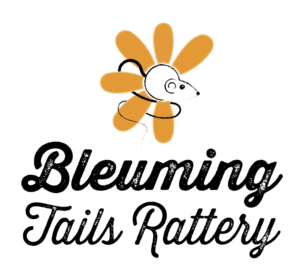 Bleuming Tails Rattery 2024 Logo